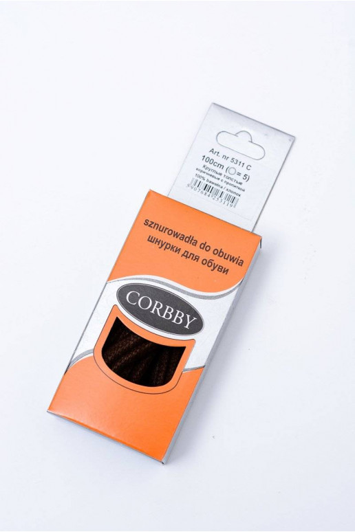 Lacci Corbby cerati marroni