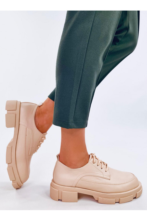 Mocassini con suola rialzata UNNA BEIGE