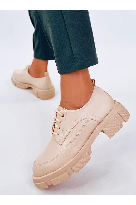 Mocassini con suola rialzata UNNA BEIGE