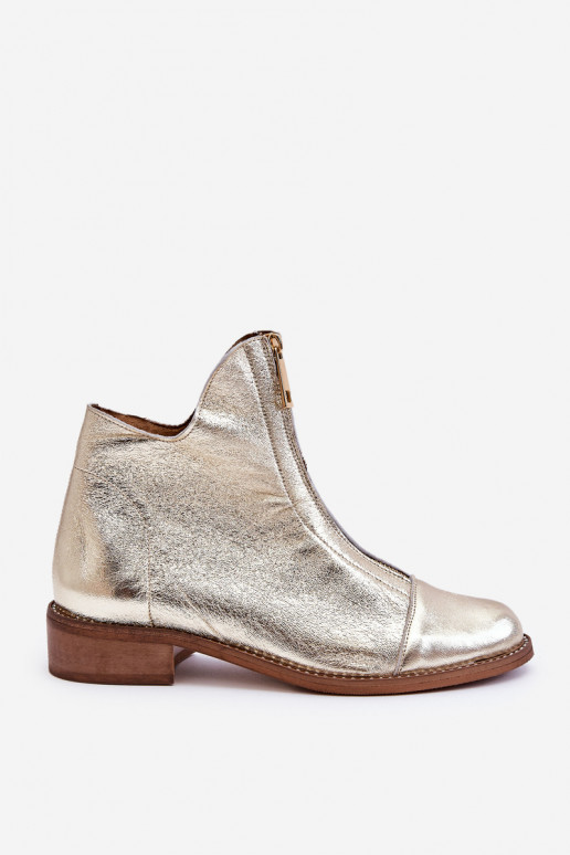 Stivali con cerniere in colore oro Zazoo Stivali con cerniere in colore oro Zazoo