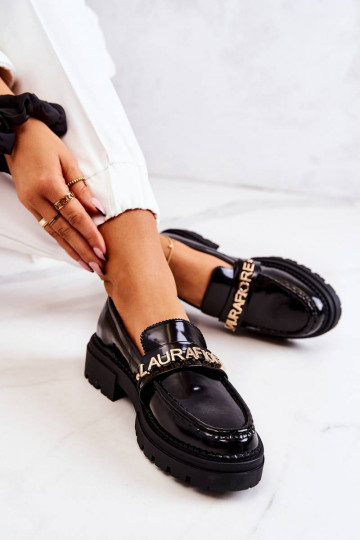 Scarpe effetto laccato La.Fi colore nero Jenefer 2