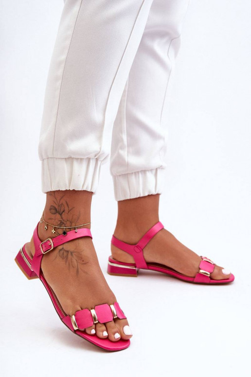 Sandali da donna con tacco decorato colore rosa Adissa