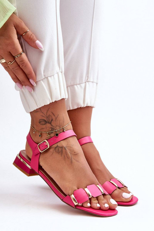 Sandali da donna con tacco decorato colore rosa Adissa
