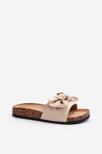 Ciabatte da donna con nastro beige Ezephira 2