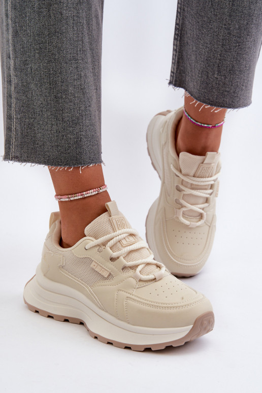 Scarpe da ginnastica modello scarpe beige Big Star