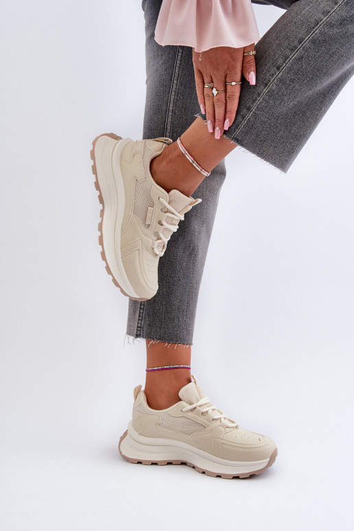 Scarpe da ginnastica modello scarpe beige Big Star