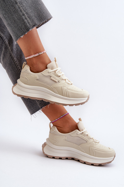 Scarpe da ginnastica modello scarpe beige Big Star