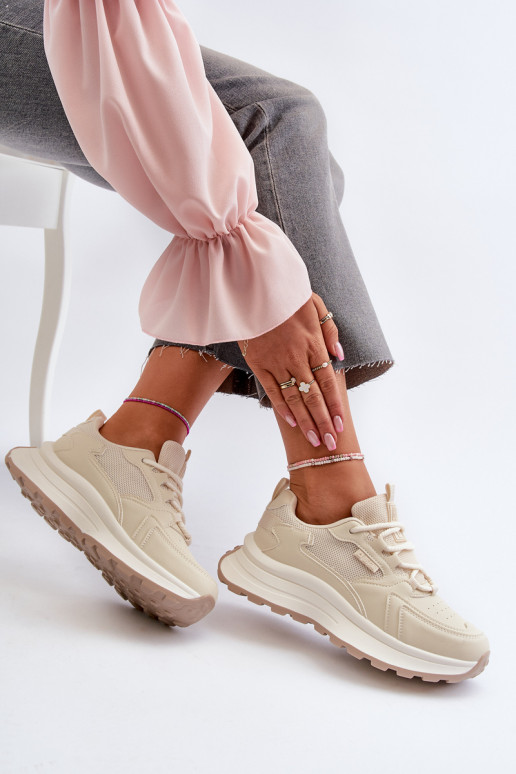 Scarpe da ginnastica modello scarpe beige Big Star