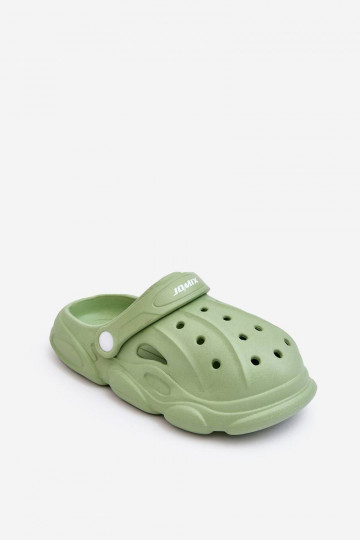 Pantofole per bambini tipo Crocs nel colore verde Cloudy 2