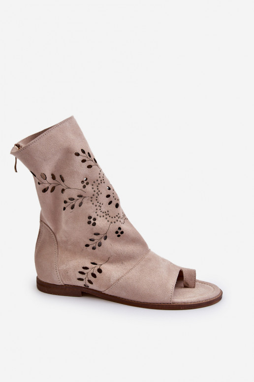 Zazoo Sandali in camoscio con tacco...