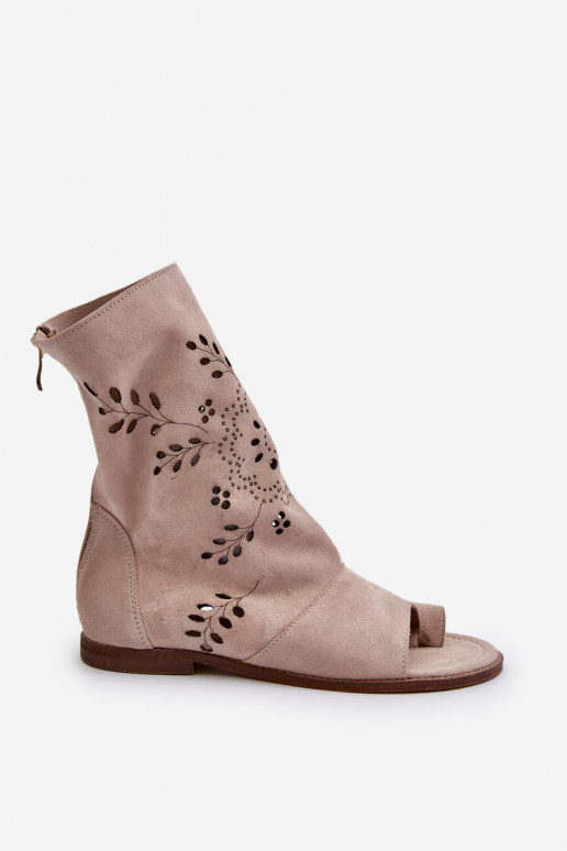 Zazoo Sandali in camoscio con tacco...