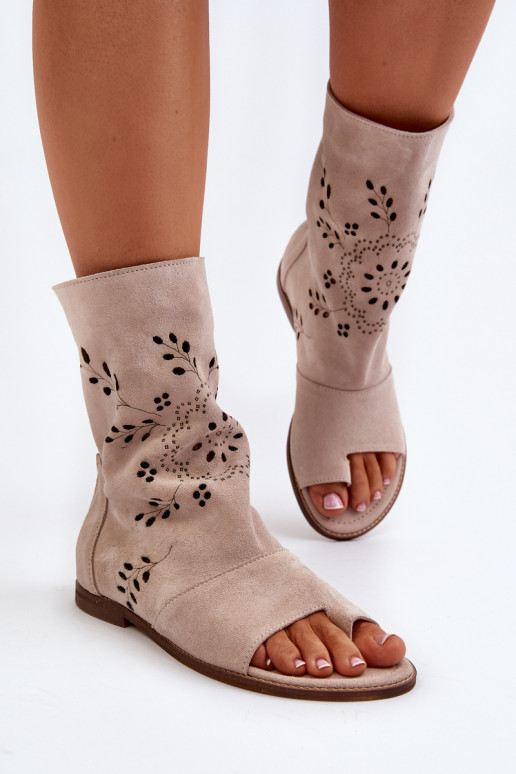 Zazoo Sandali in camoscio con tacco...