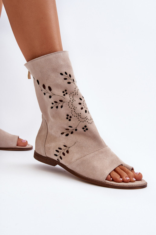 Zazoo Sandali in camoscio con tacco...