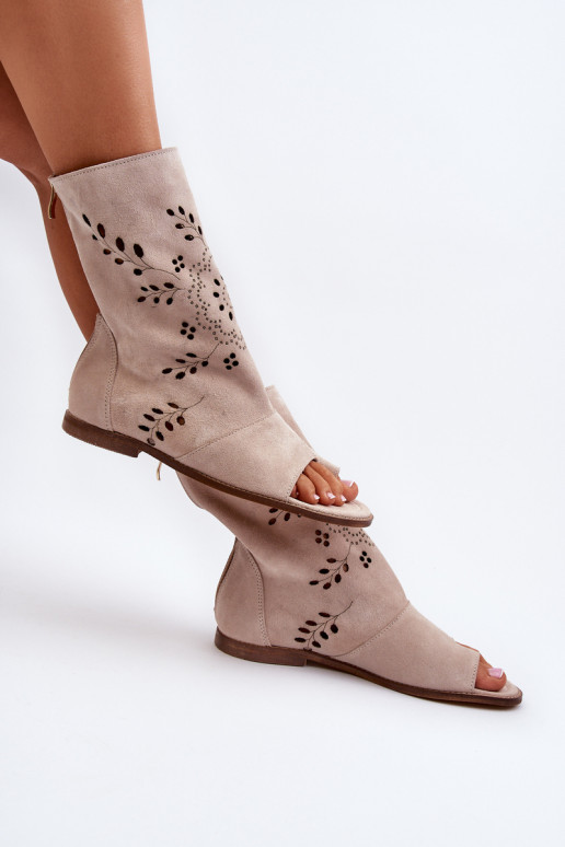 Zazoo Sandali in camoscio con tacco...