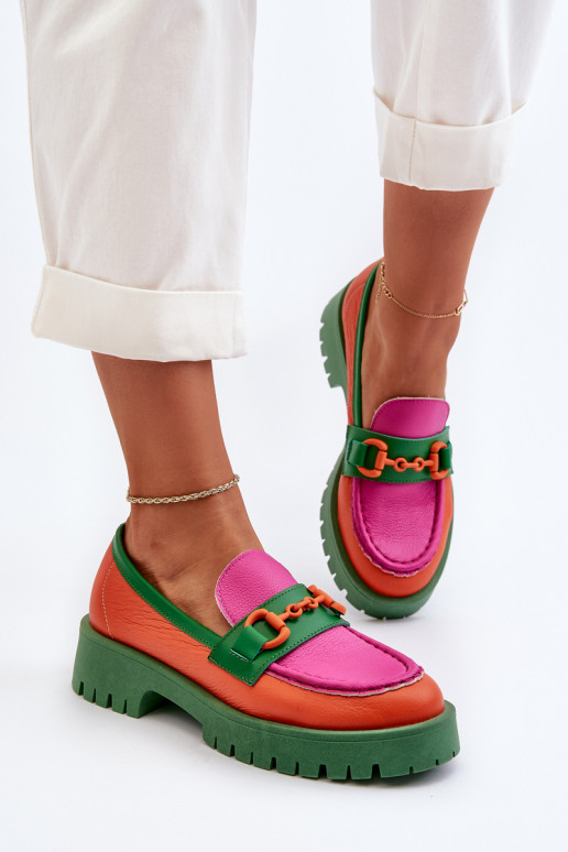 Mocassini CheBello arancioni con... Mocassini CheBello arancioni con...