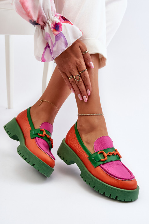 Mocassini CheBello arancioni con... Mocassini CheBello arancioni con...