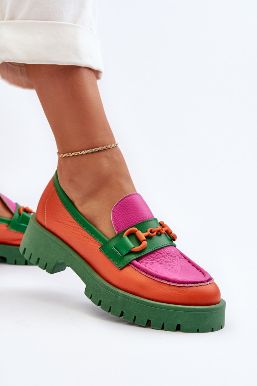 Mocassini CheBello arancioni con... Mocassini CheBello arancioni con...