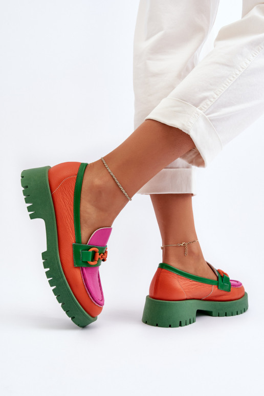 Mocassini CheBello arancioni con... Mocassini CheBello arancioni con...