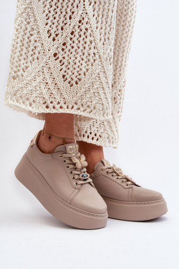 Scarpe modello sneakers con bellissimi dettagli CheBello 4292 beige