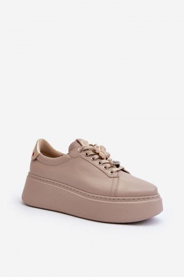 Scarpe modello sneakers con bellissimi dettagli CheBello 4292 beige 2