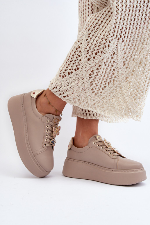 Scarpe modello sneakers con bellissimi dettagli CheBello 4292 beige