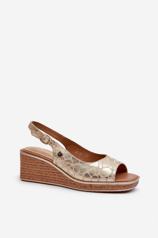 Sandali platform Sergio Leone colore oro