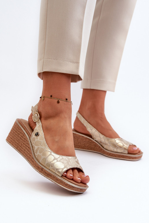 Sandali platform Sergio Leone colore oro