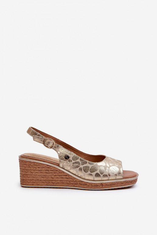 Sandali platform Sergio Leone colore oro