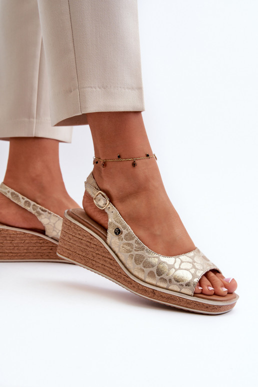 Sandali platform Sergio Leone colore oro