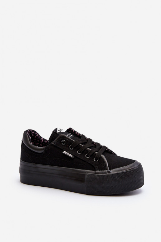 Scarpe per il tempo libero con plateau Lee Cooper nere
