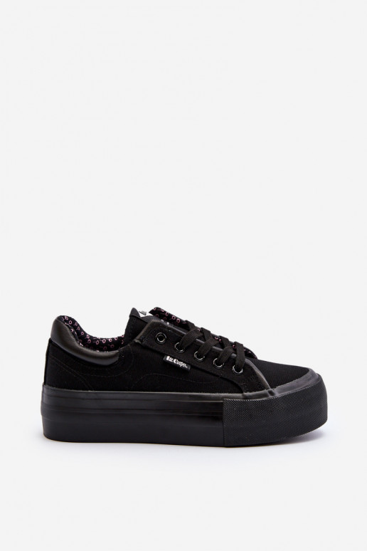 Scarpe per il tempo libero con plateau Lee Cooper nere