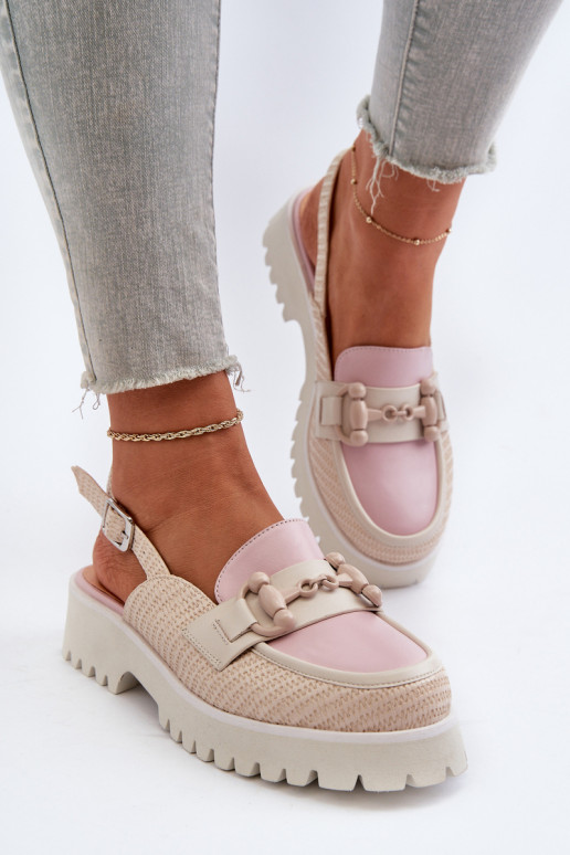 Sandali da donna con tacco largo con...