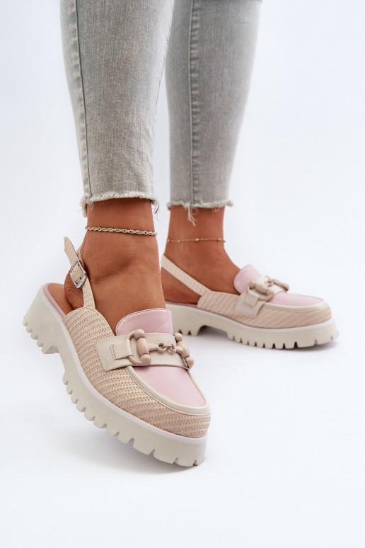 Sandali da donna con tacco largo con...