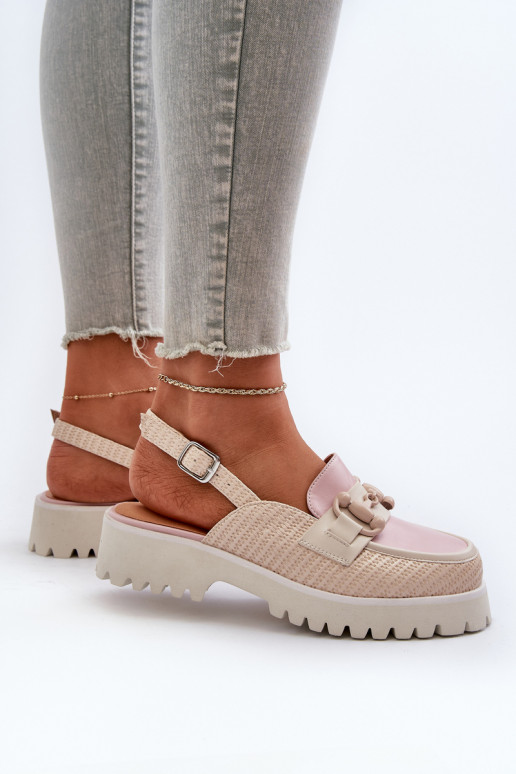 Sandali da donna con tacco largo con...