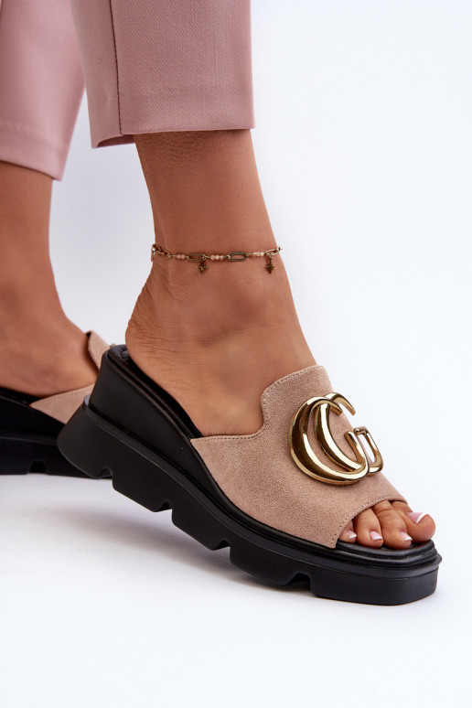 Ciabatte da donna beige Iaria