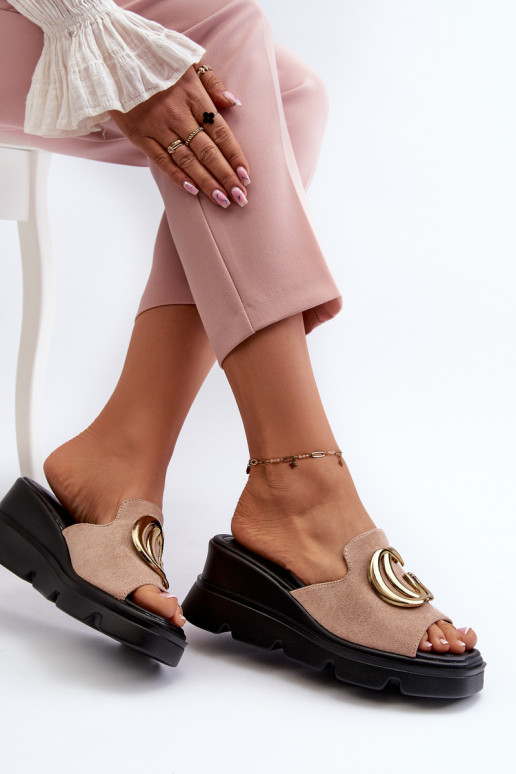 Ciabatte da donna beige Iaria