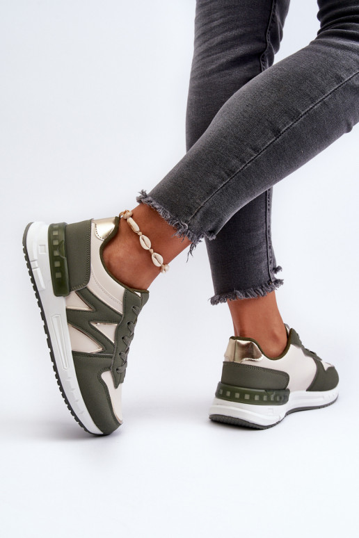 Scarpe da ginnastica modello scarpe colore verde Kaimans