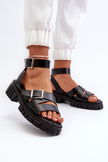 Sandali da donna di colore nero Eladira