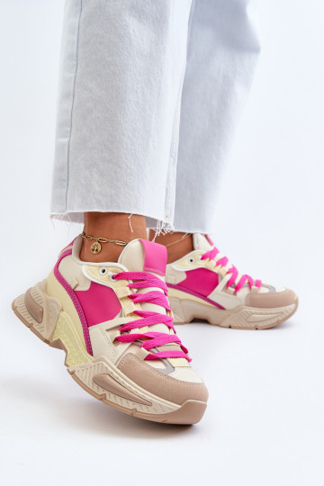Scarpe con suola massiccia in colore rosa Peonema