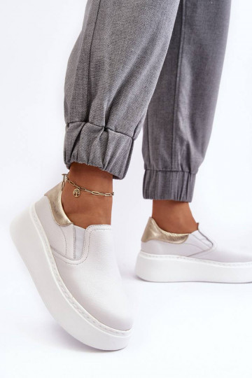 Sneakers con plateau in colore bianco Lemar Manish