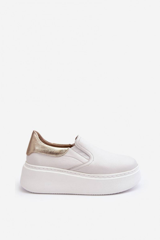 Sneakers con plateau in colore bianco... Sneakers con plateau in colore bianco...
