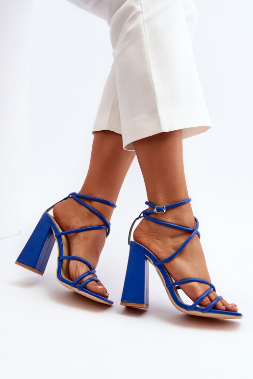 Eleganti sandali con tacco alto in Josette blu