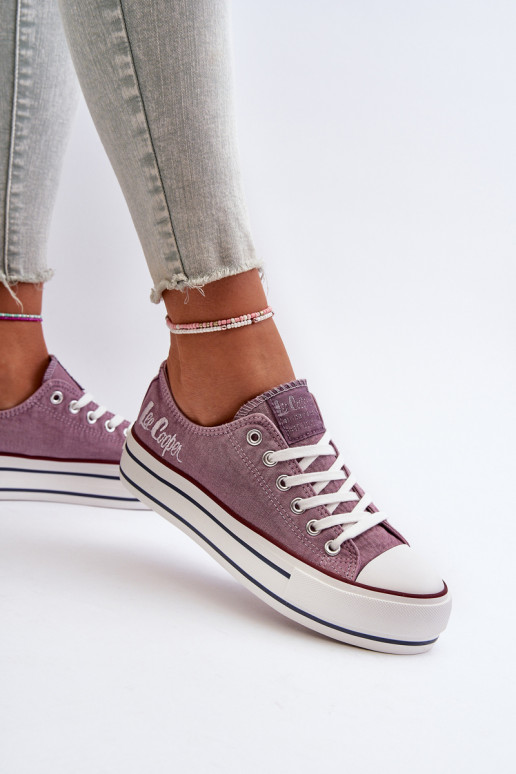 Scarpe casual con suola massiccia Purple Lee Cooper