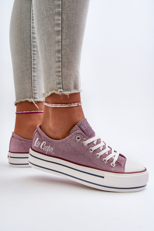 Scarpe casual con suola massiccia Purple Lee Cooper