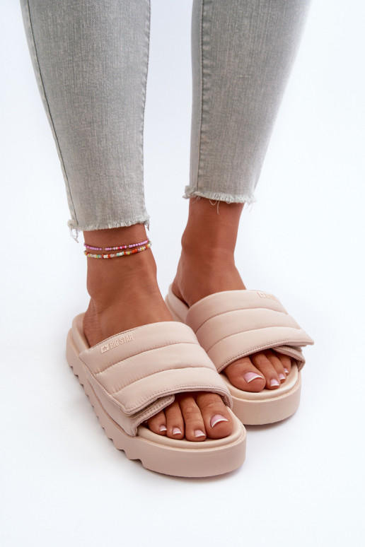 Sandali con plateau Big Star beige