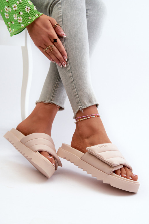 Sandali con plateau Big Star beige