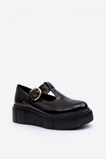 Scarpe con plateau in pelle... 2