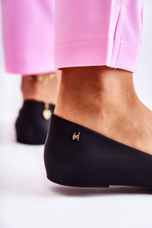 Ballerine in gomma con nastri in... Ballerine in gomma con nastri in...