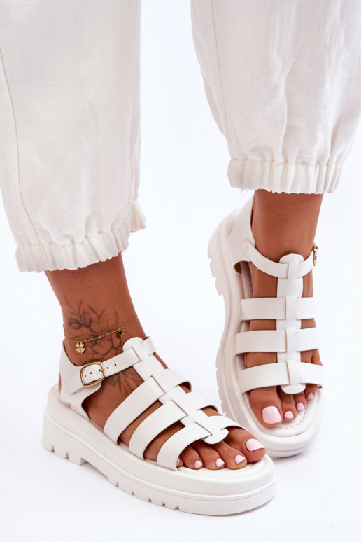 Sandali bianchi con cinturini Colet