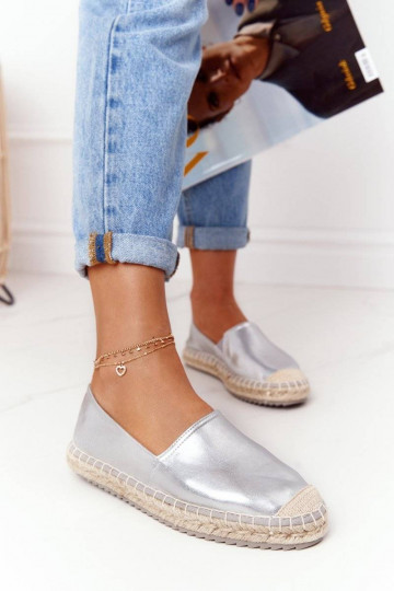 Espadrillas in pelle Big Star colore argento